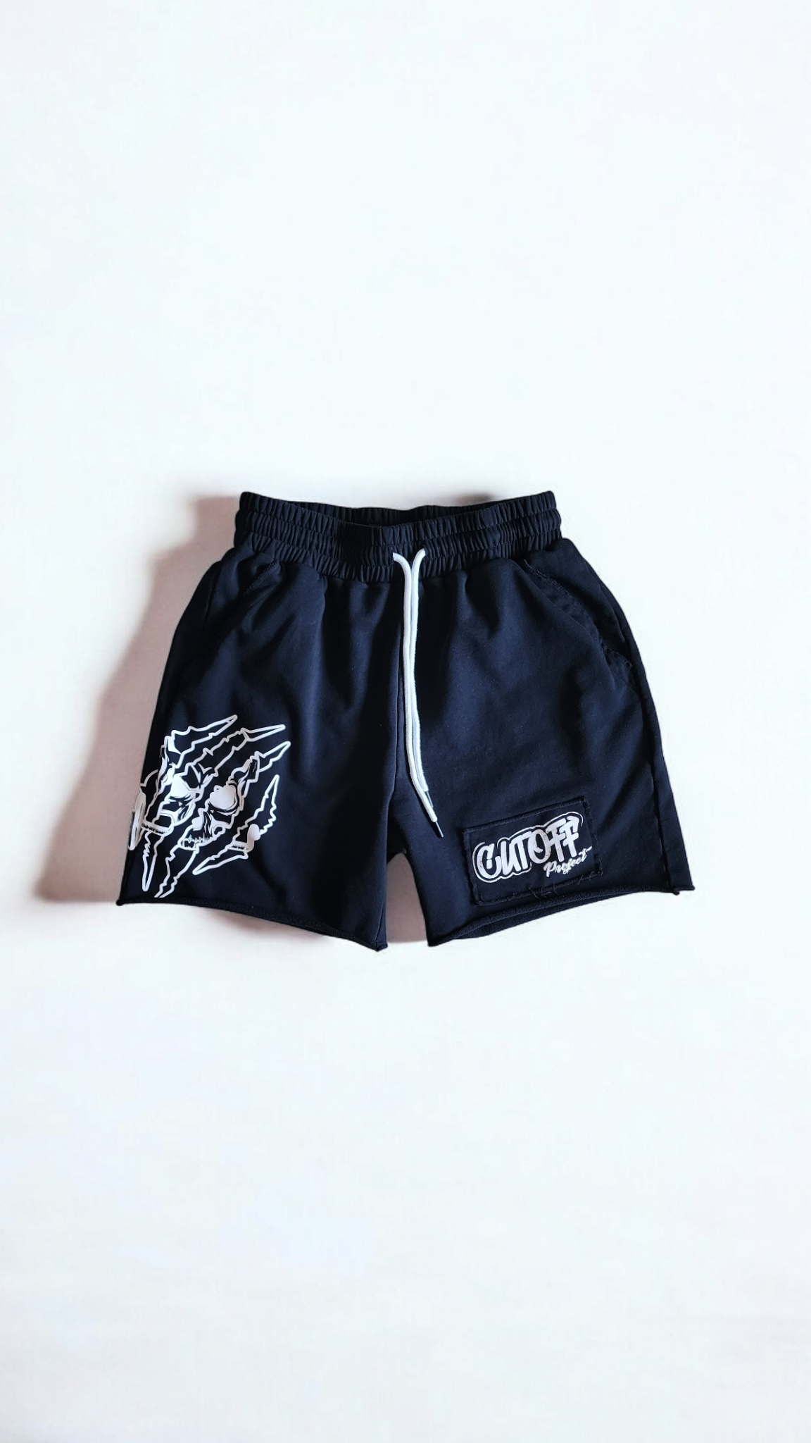 Black Rogue Skull Shorts