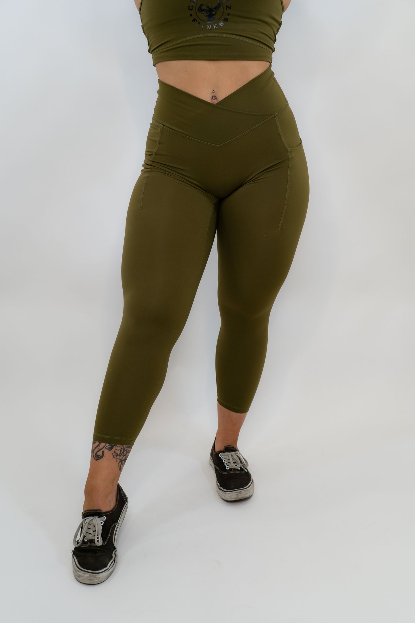 NewWorld Dark Olive Green Leggings